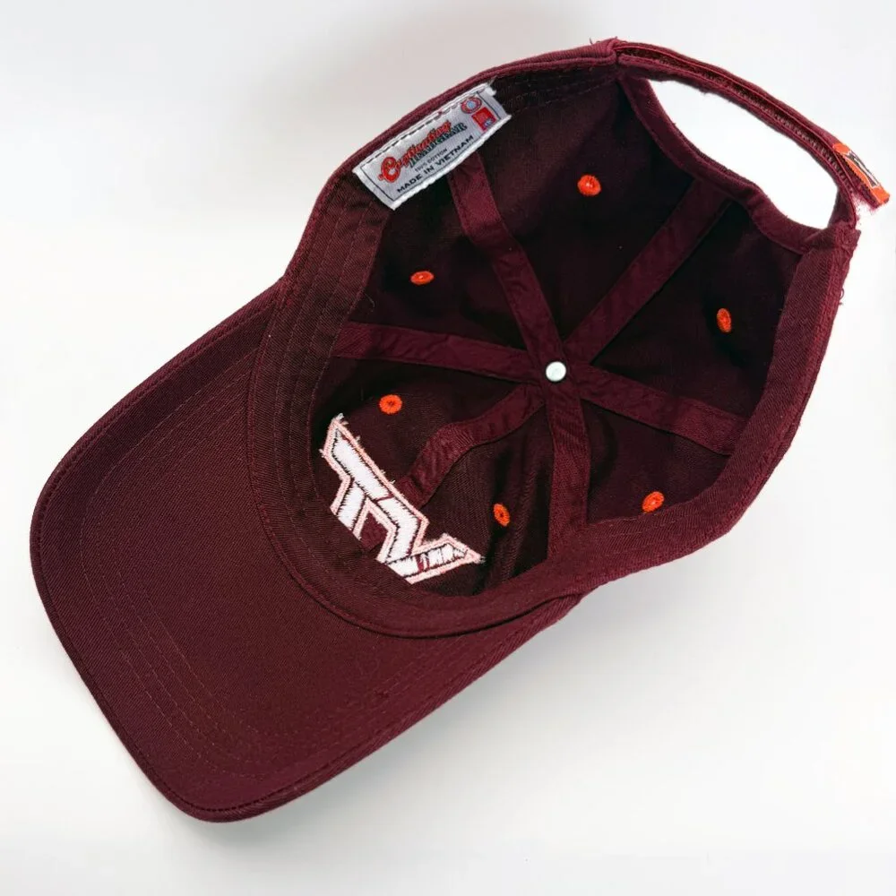 Virginia Tech Hokies Maroon & Orange VT Logo Adjustable Hat
